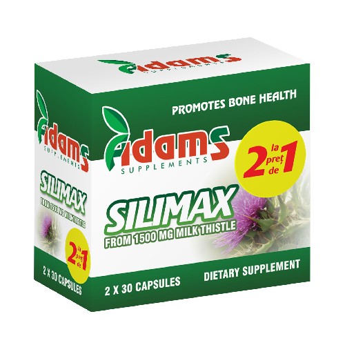 Silimax 1500mg Adams Supplements (Pachet 1+1 gratis) – 2 x 30 capsule